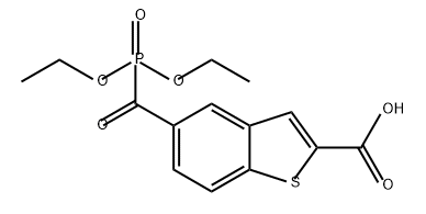 Benzo[b]thiophene-2-carboxylic acid, 5-[(diethoxyphosphinyl)carbonyl]- Structure