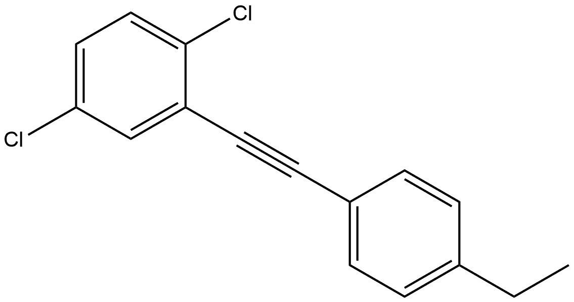 1,4-Dichloro-2-[2-(4-ethylphenyl)ethynyl]benzene Structure