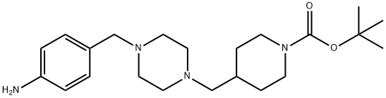 4-[[4-[(1-BOC-4-哌啶基)甲基]-1-哌嗪基]甲基]苯胺,2503037-35-0,结构式
