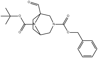 3,8-Diazabicyclo[3.2.1]octane-3,8-dicarboxylic acid, 1-formyl-, 8-(1,1-dimethylethyl) 3-(phenylmethyl) ester Structure