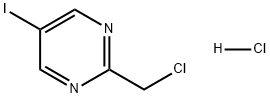 Pyrimidine, 2-(chloromethyl)-5-iodo-, hydrochloride (1:1) Structure