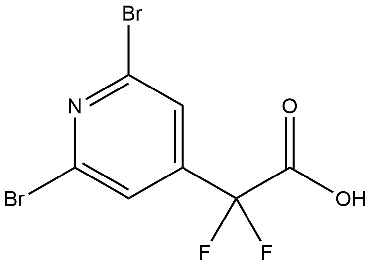 2,6-Dibromo-α,α-difluoro-4-pyridineacetic acid Struktur