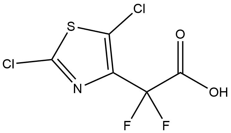 2,5-二氯-Α,Α-二氟-4-噻唑乙酸 结构式