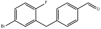 4-(5-bromo-2-fluorobenzyl)benzaldehyde 结构式