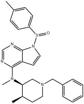 N-Des(-3'-oxopropanenitrile)-N-(methyl)benzene Tofacitinib N-Hydrosulfinylmethylbenzene Structure