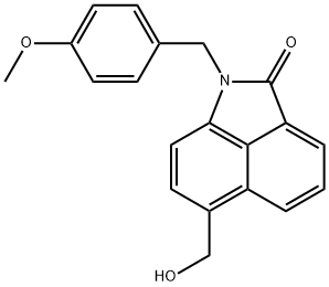 6-(Hydroxymethyl)-1-[(4-methoxyphenyl)methyl]benz[cd]indol-2(1H)-one Struktur