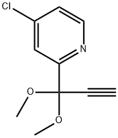 4-Chloro-2-(1,1-dimethoxy-2-propyn-1-yl)pyridine 化学構造式