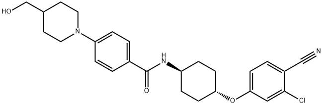 Benzamide, N-[trans-4-(3-chloro-4-cyanophenoxy)cyclohexyl]-4-[4-(hydroxymethyl)-1-piperidinyl]-|