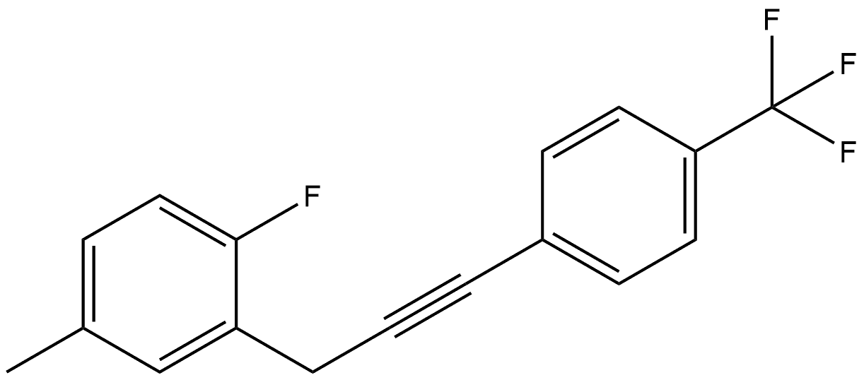 1-Fluoro-4-methyl-2-[3-[4-(trifluoromethyl)phenyl]-2-propyn-1-yl]benzene,2506348-94-1,结构式