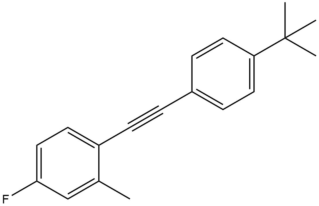 1-[2-[4-(1,1-Dimethylethyl)phenyl]ethynyl]-4-fluoro-2-methylbenzene 结构式