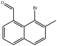 1-Naphthalenecarboxaldehyde, 8-bromo-7-methyl- 化学構造式