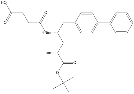 4-(1,1-Dimethylethyl) (αR,γS)-γ-[(3-carboxy-1-oxopropyl)amino]-α-methyl[1,1′-biphenyl]-4-pentanoate (ACI) Structure
