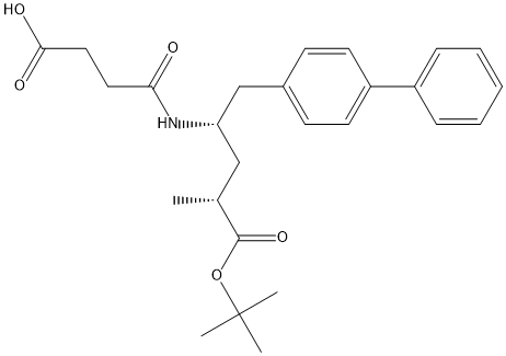 4-((2S,4R)-1-([1,1'-联苯]4-基)-5-(叔丁氧基)-4-甲基-5-氧代戊烷-2-基)氨基)-4-氧代丁酸 结构式