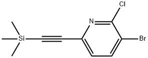 Pyridine, 3-bromo-2-chloro-6-[2-(trimethylsilyl)ethynyl]- Structure