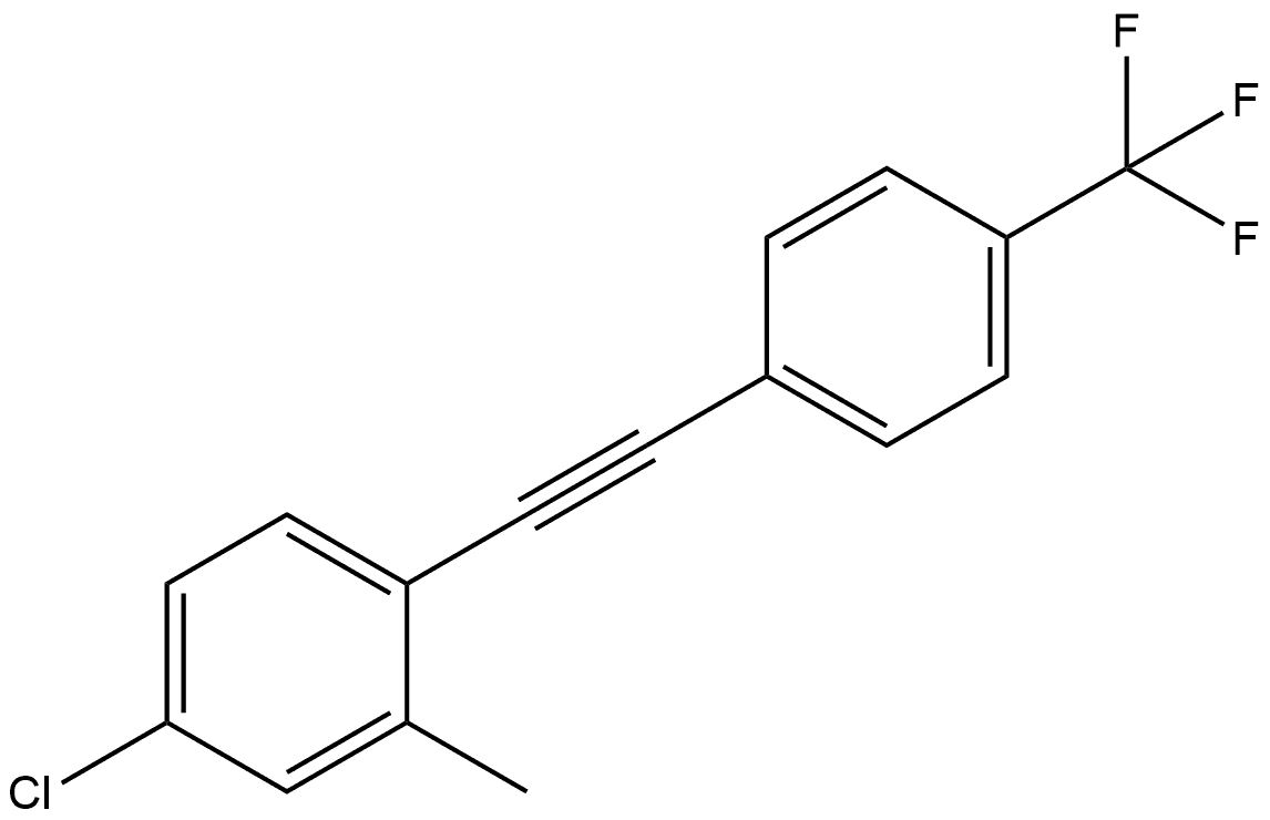 4-Chloro-2-methyl-1-[2-[4-(trifluoromethyl)phenyl]ethynyl]benzene Struktur