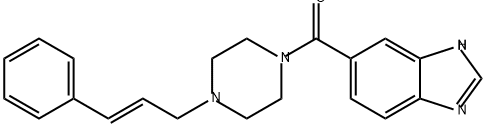 Methanone, 1H-benzimidazol-6-yl[4-[(2E)-3-phenyl-2-propen-1-yl]-1-piperazinyl]-|(E)-(1H-苯并[D]咪唑-5-基)(4-苯丙烯基哌嗪-1-基)甲酮