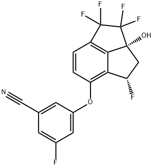 Benzonitrile, 3-fluoro-5-[[(2aR,4S)-1,1,2,2,4-pentafluoro-2,2a,3,4-tetrahydro-2a-hydroxy-1H-cyclopent[cd]inden-5-yl]oxy]-|化合物 HIF-2Α-IN-7