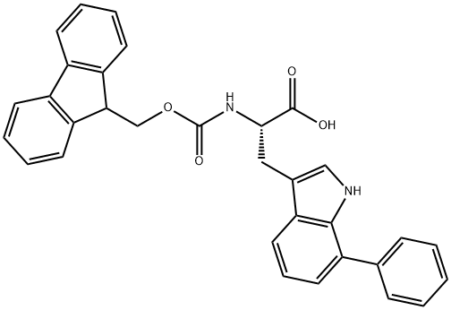 L-Tryptophan, N-[(9H-fluoren-9-ylmethoxy)carbonyl]-7-phenyl-,2511631-80-2,结构式