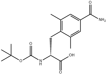 D-Phenylalanine, 4-(aminocarbonyl)-N-[(1,1-dimethylethoxy)carbonyl]-2,6-dimethyl- Structure