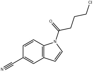 1H-Indole-5-carbonitrile, 1-(4-chloro-1-oxobutyl)- Structure