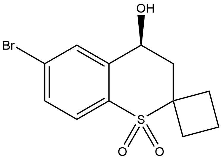 (S)-6'-bromo-4'-hydroxyspiro[cyclobutane-1,2'-thiochromane] 1',1'-dioxide Struktur