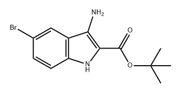 1H-Indole-2-carboxylic acid, 3-amino-5-bromo-, 1,1-dimethylethyl ester,2512226-82-1,结构式