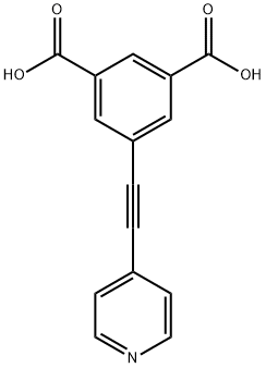 1,3-Benzenedicarboxylic acid, 5-[2-(4-pyridinyl)ethynyl]- Struktur