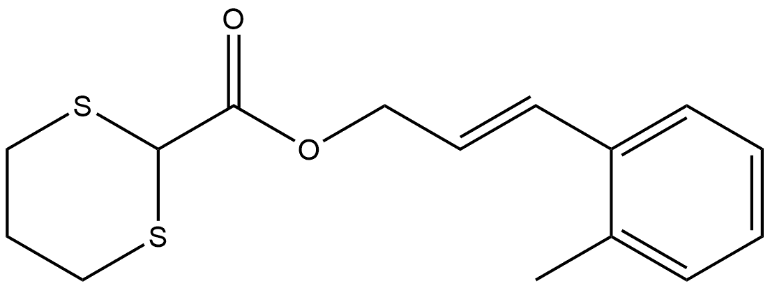 (2E)-3-(2-Methylphenyl)-allyl 1,3-dithiane-2-carboxylate Struktur