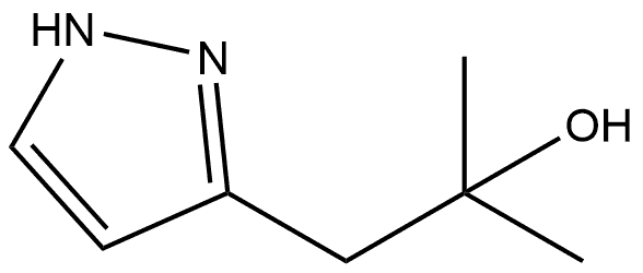 2-甲基-1-(1H-吡唑-3-基)丙-2-醇,25142-44-3,结构式