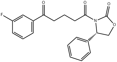 1,5-Pentanedione, 1-(3-fluorophenyl)-5-[(4S)-2-oxo-4-phenyl-3-oxazolidinyl]- Struktur