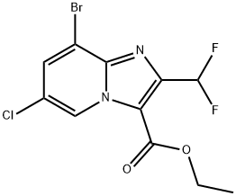 Ethyl 8-bromo-6-chloro-2-(difluoromethyl)imidazo[1,2-a]pyridine-3-carboxylate|