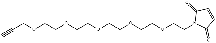 1H-Pyrrole-2,5-dione, 1-(3,6,9,12,15-pentaoxaoctadec-17-yn-1-yl)- Struktur