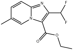 Ethyl 2-(difluoromethyl)-6-methylimidazo[1,2-a]pyridine-3-carboxylate 结构式