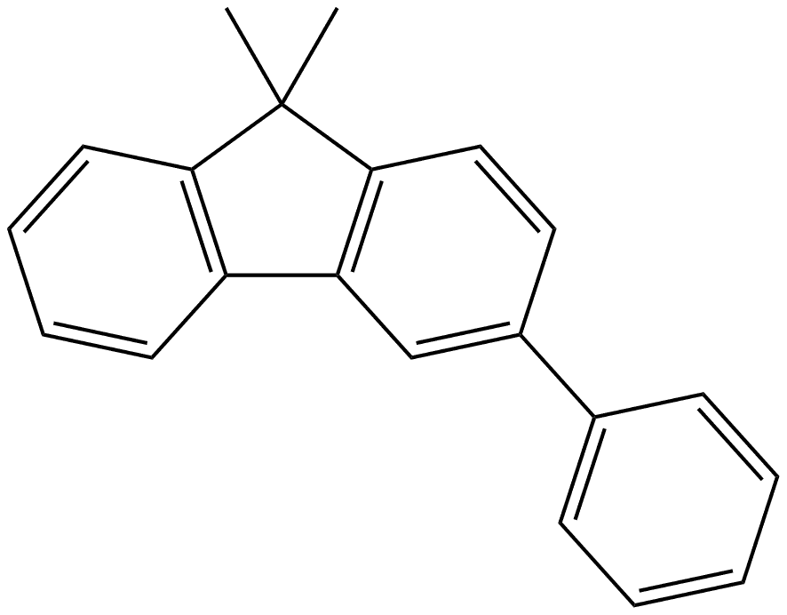 9,9-Dimethyl-3-phenyl-9H-fluorene 结构式