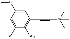 2-溴-4-甲氧基-6-[2-(三甲硅基)乙炔基]苯胺,2516745-68-7,结构式