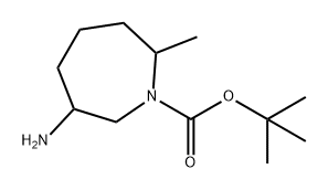 1H-Azepine-1-carboxylic acid, 6-aminohexahydro-2-methyl-, 1,1-dimethylethyl ester Struktur