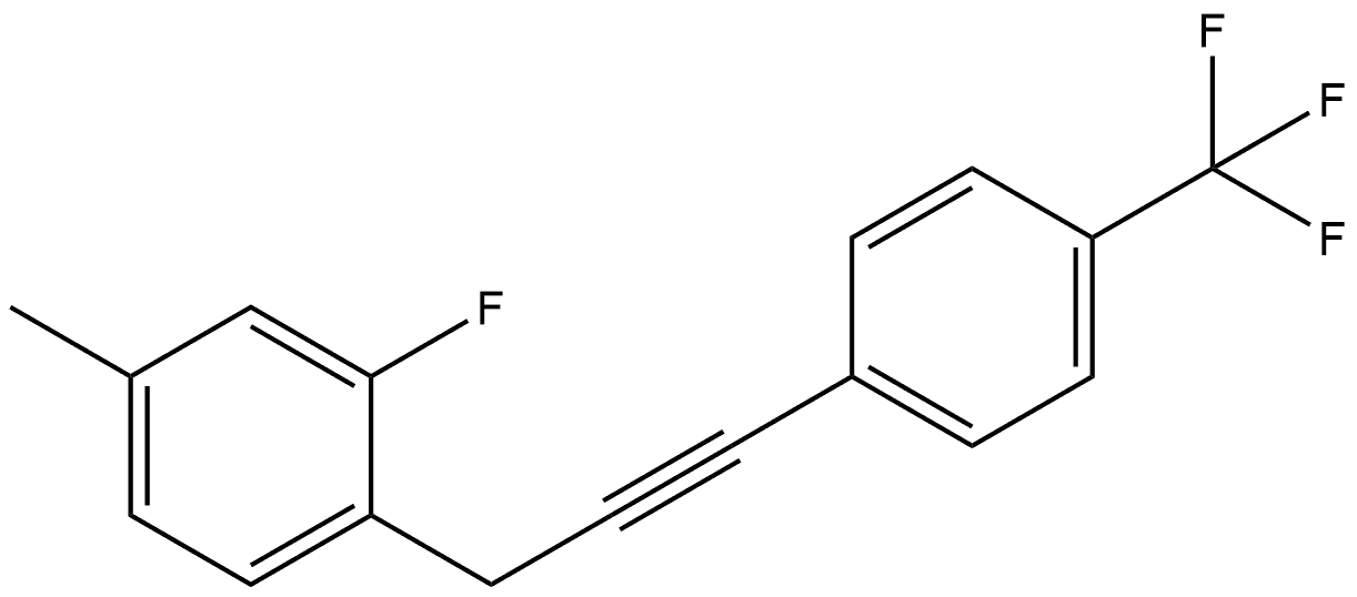 2-Fluoro-4-methyl-1-[3-[4-(trifluoromethyl)phenyl]-2-propyn-1-yl]benzene 结构式