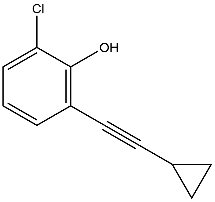 2-Chloro-6-(2-cyclopropylethynyl)phenol Structure