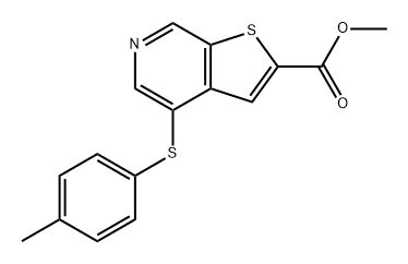 Thieno[2,3-c]pyridine-2-carboxylic acid, 4-[(4-methylphenyl)thio]-, methyl ester Structure