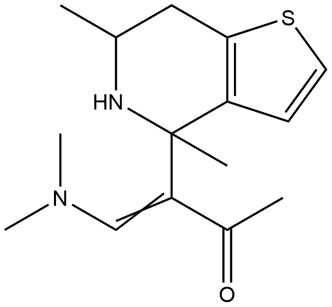 4-(dimethylamino)-3-(4,6-dimethyl-6,7-dihydro-5H-thieno[3,2-c]pyridin-4-yl)but-3-en-2-one Structure