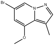 6-Bromo-4-methoxy-3-methylpyrazolo[1,5-a]pyridine 化学構造式