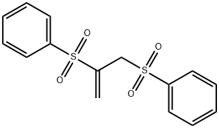 Benzene, 1,1'-[(1-methylene-1,2-ethanediyl)bis(sulfonyl)]bis- 化学構造式