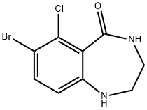 5H-?1,?4-?Benzodiazepin-?5-?one, 7-?bromo-?6-?chloro-?1,?2,?3,?4-?tetrahydro- Struktur