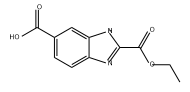 1H-Benzimidazole-2,6-dicarboxylic acid, 2-ethyl ester Structure