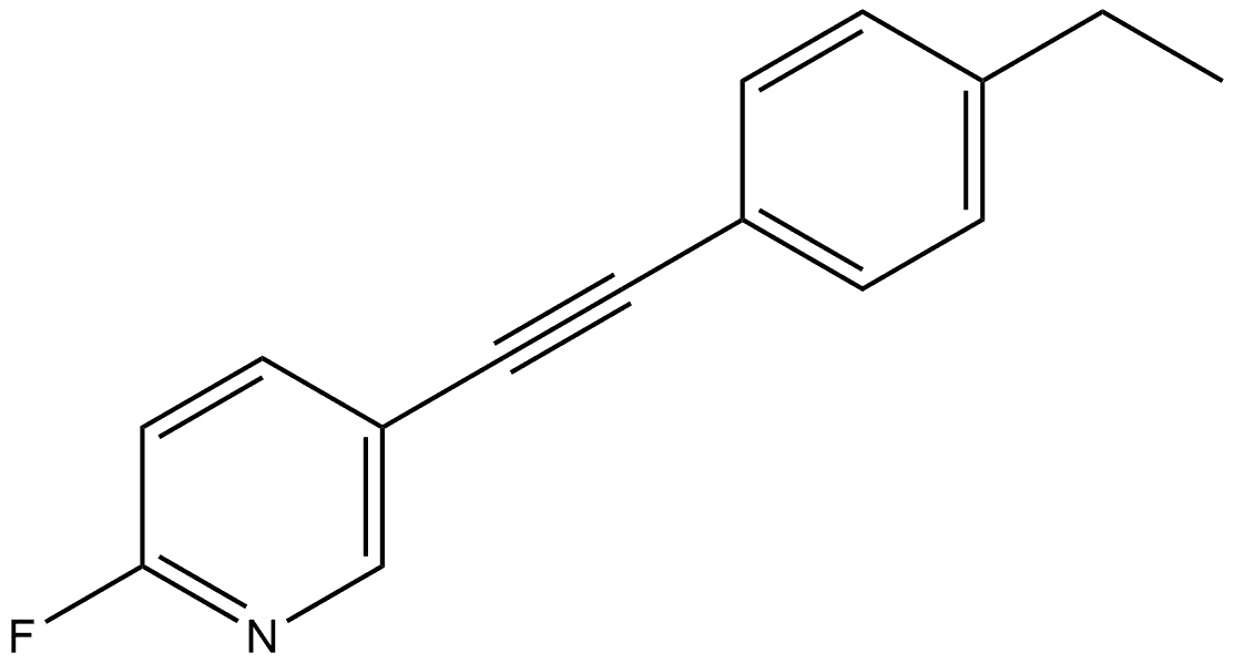 5-[2-(4-Ethylphenyl)ethynyl]-2-fluoropyridine Structure