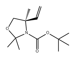 3-Oxazolidinecarboxylic acid, 4-ethenyl-2,2,4-trimethyl-, 1,1-dimethylethyl ester, (4R)- Structure