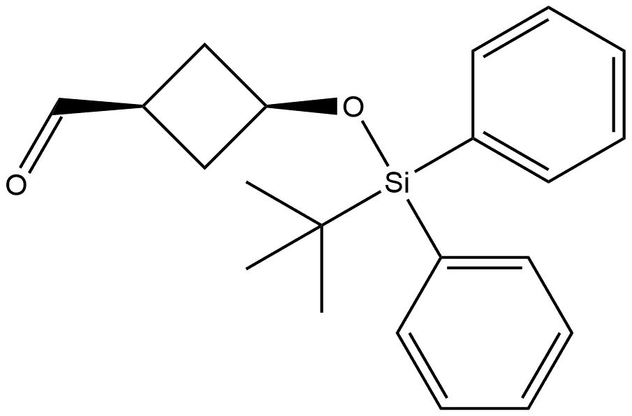 cis-(1s,3s)-3-((tert-Butyldiphenylsilyl)oxy)cyclobutane-1-carbaldehyde Structure