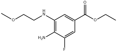 Ethyl 4-amino-3-fluoro-5-((2-methoxyethyl)amino)benzoate Struktur