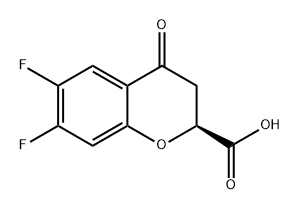 (S)-6,7-二氟-4-氧杂色满-2-羧酸,2530127-49-0,结构式