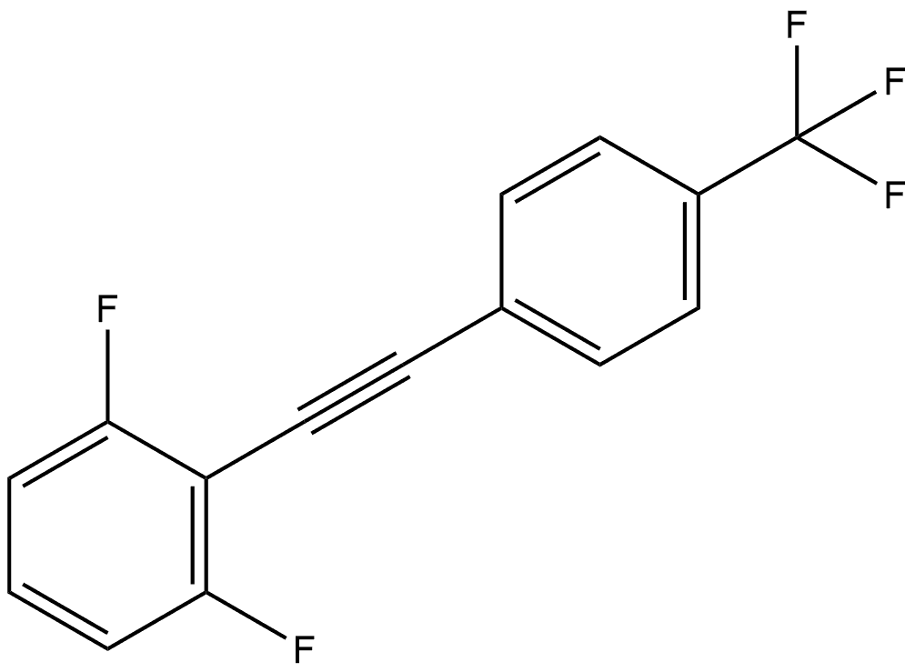 1,3-Difluoro-2-[2-[4-(trifluoromethyl)phenyl]ethynyl]benzene 结构式